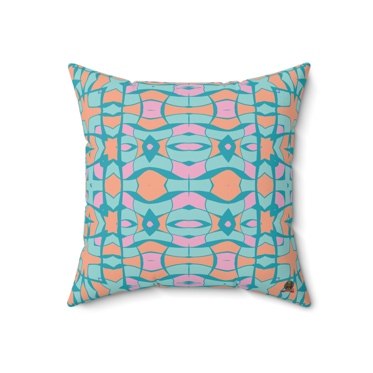 Geometric Abstract: Pink Blue Waves Ambiance