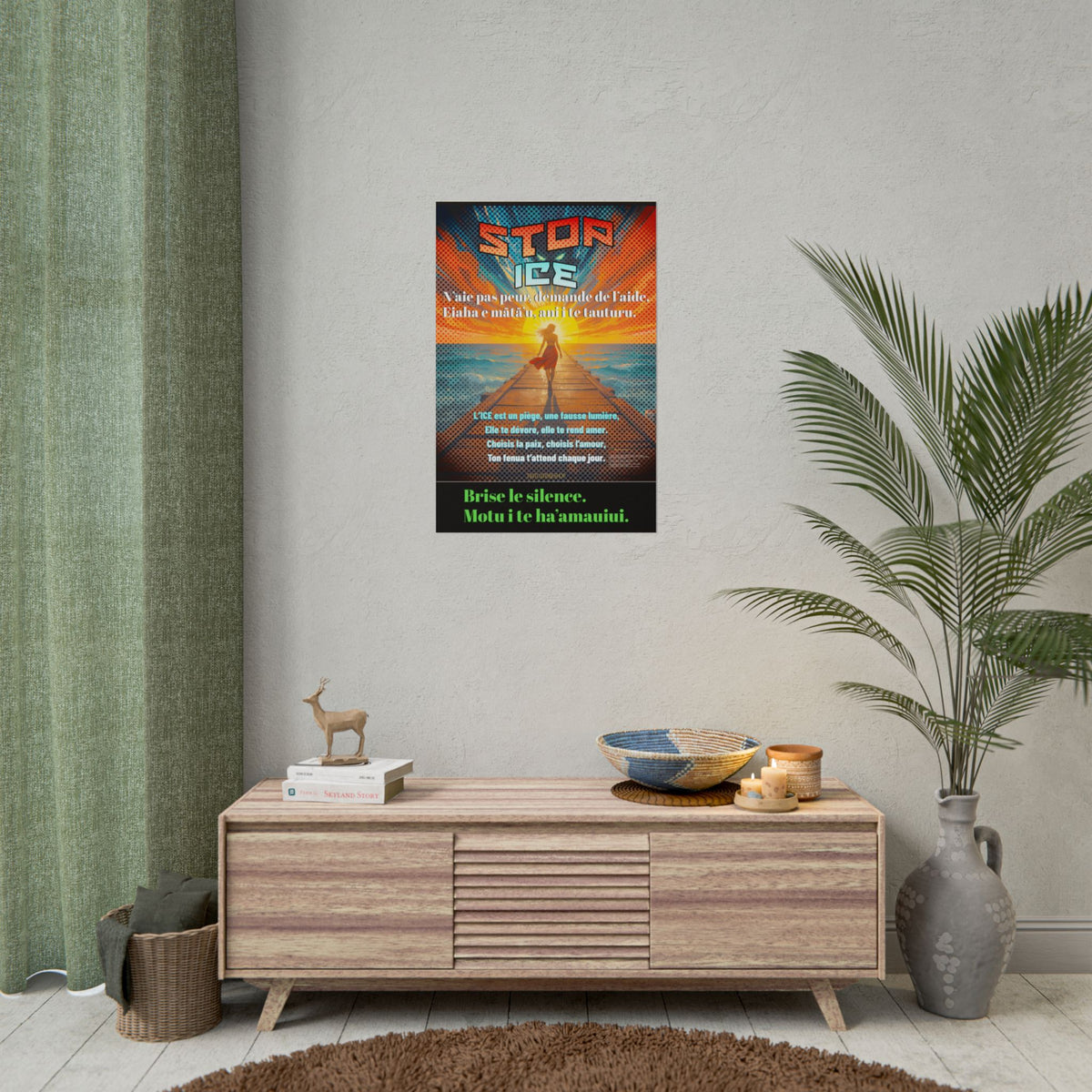 Posters Anti-ICE Polynésie – Affiches de Sensibilisation Contre la Drogue “Paruru i te ora – Brisons les chaînes de l’ICE”