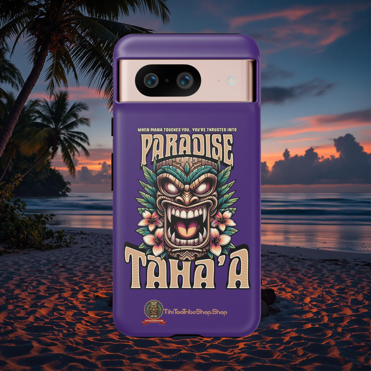 Tahaa – Coque Antichoc Premium « Tiki Féroce » | Design Tribal & Protection Maximale