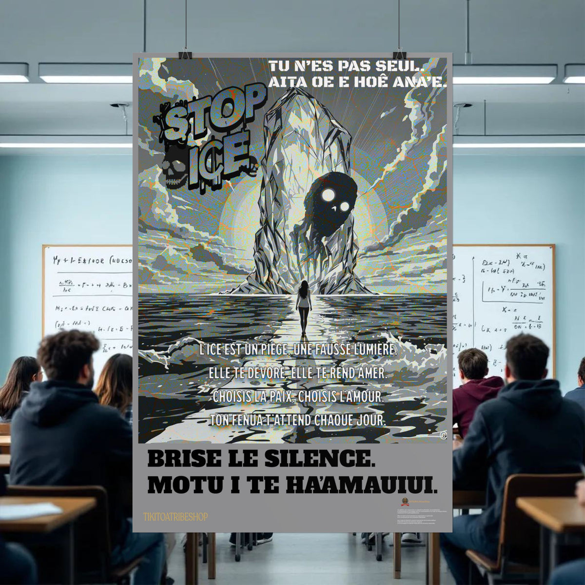 Posters Anti-ICE Polynésie – Affiches de Sensibilisation Contre la Drogue “Paruru i te ora – Brisons les chaînes de l’ICE”