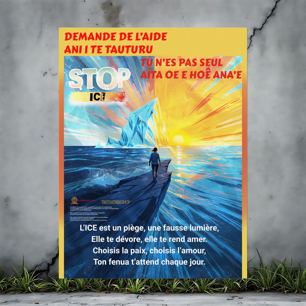 Posters Anti-ICE Polynésie – Affiches de Sensibilisation Contre la Drogue “Paruru i te ora – Brisons les chaînes de l’ICE”