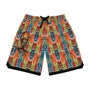 SHORTS B-BALL - Masques Tikis Colorés & Vibe Moderne