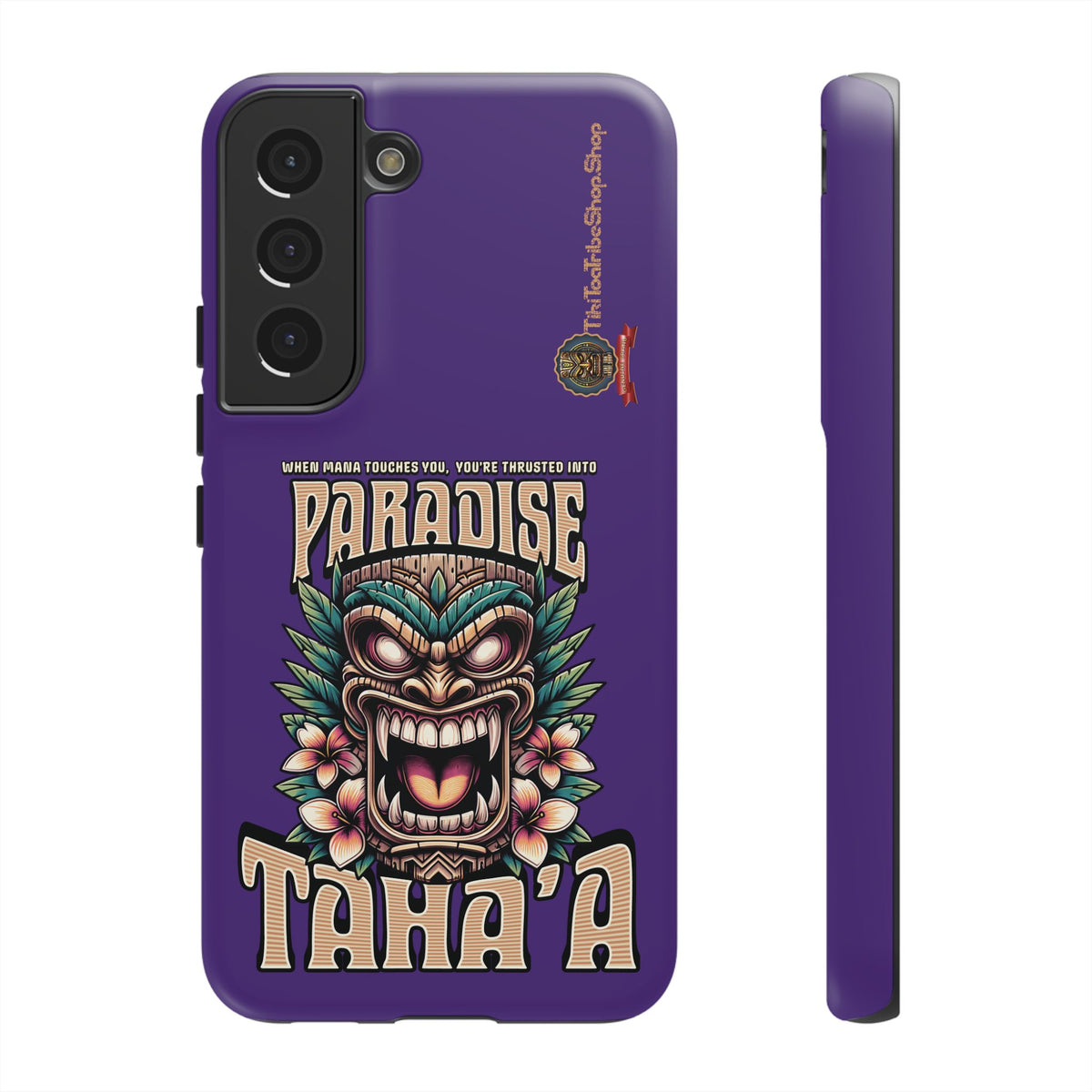 Tahaa – Coque Antichoc Premium « Tiki Féroce » | Design Tribal & Protection Maximale