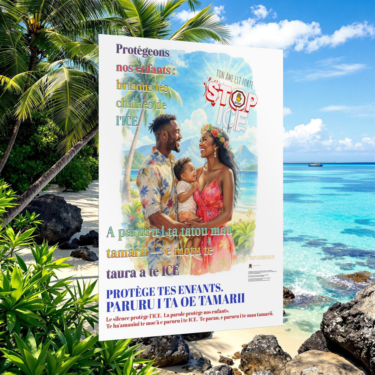 Posters Anti-ICE Polynésie – Affiches de Sensibilisation Contre la Drogue “Paruru i te ora – Brisons les chaînes de l’ICE”