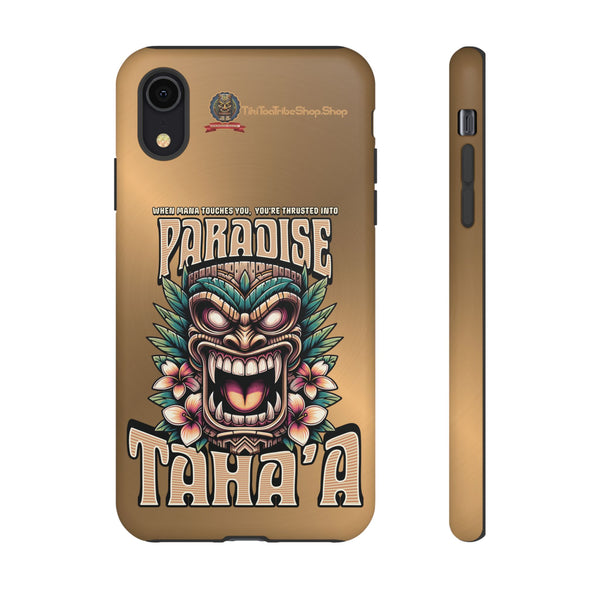 Tahaa – Coque Antichoc Premium « Tiki Féroce » | Design Tribal & Protection Maximale