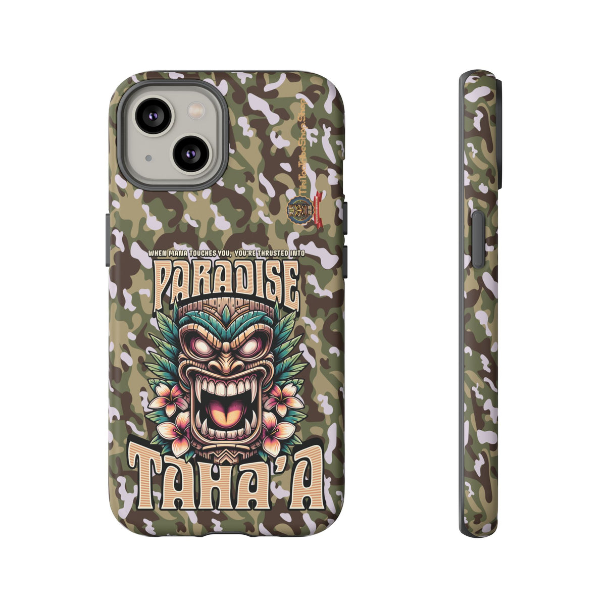 Tahaa – Coque Antichoc Premium « Tiki Féroce » | Design Tribal & Protection Maximale