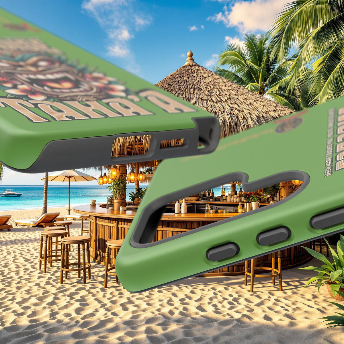 Tahaa – Coque Antichoc Premium « Tiki Féroce » | Design Tribal & Protection Maximale