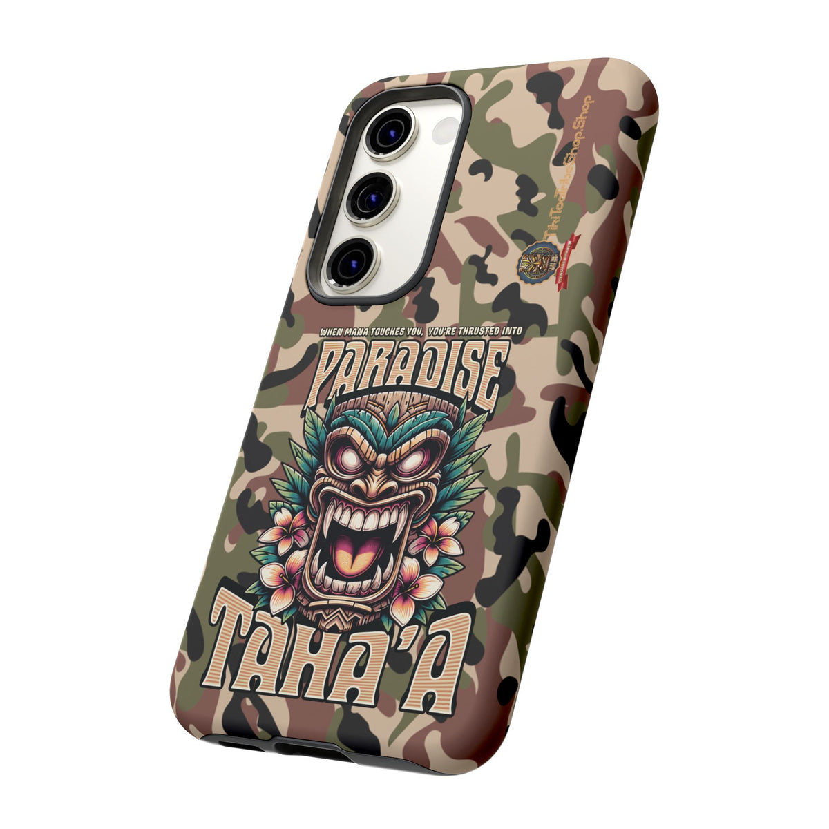 Tahaa – Coque Antichoc Premium « Tiki Féroce » | Design Tribal & Protection Maximale
