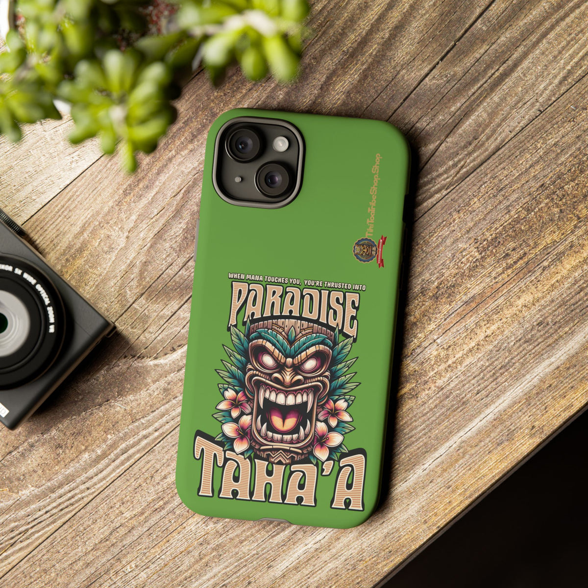 Tahaa – Coque Antichoc Premium « Tiki Féroce » | Design Tribal & Protection Maximale