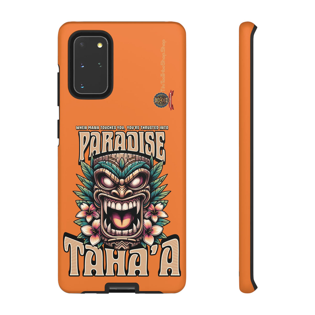 Tahaa – Coque Antichoc Premium « Tiki Féroce » | Design Tribal & Protection Maximale