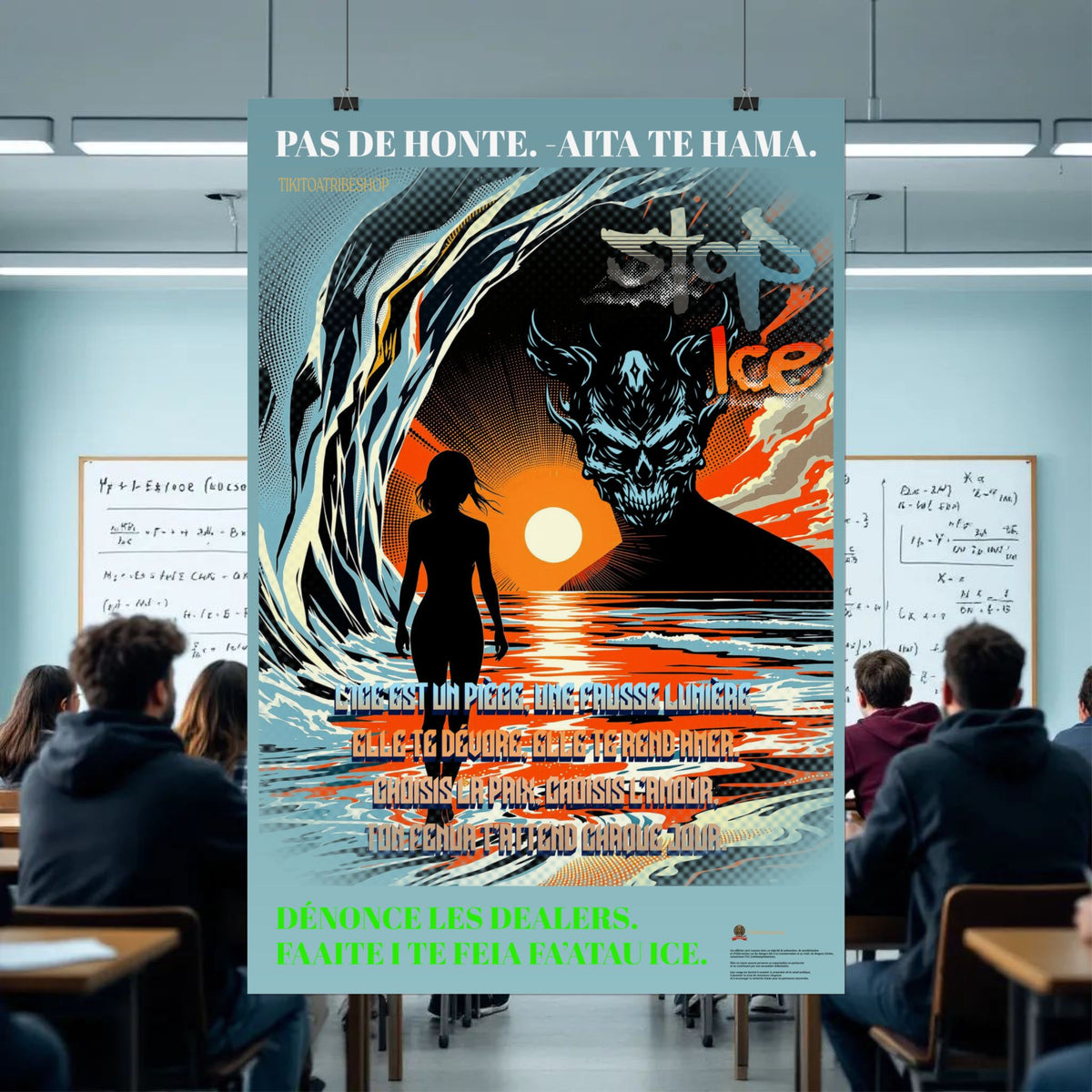 Posters Anti-ICE Polynésie – Affiches de Sensibilisation Contre la Drogue “Paruru i te ora – Brisons les chaînes de l’ICE”