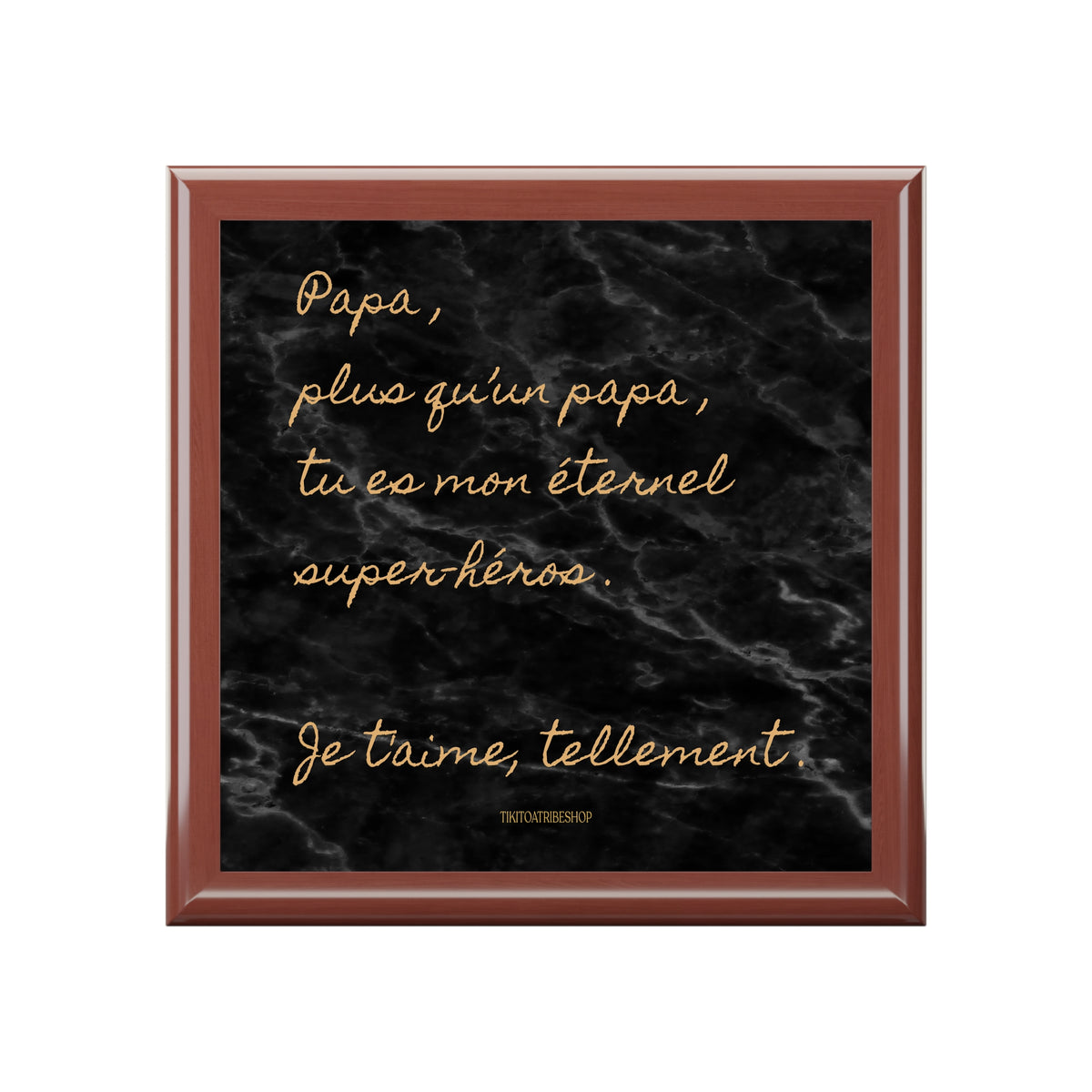 Coffret à Bijoux en bois noble avec carreaux céramique