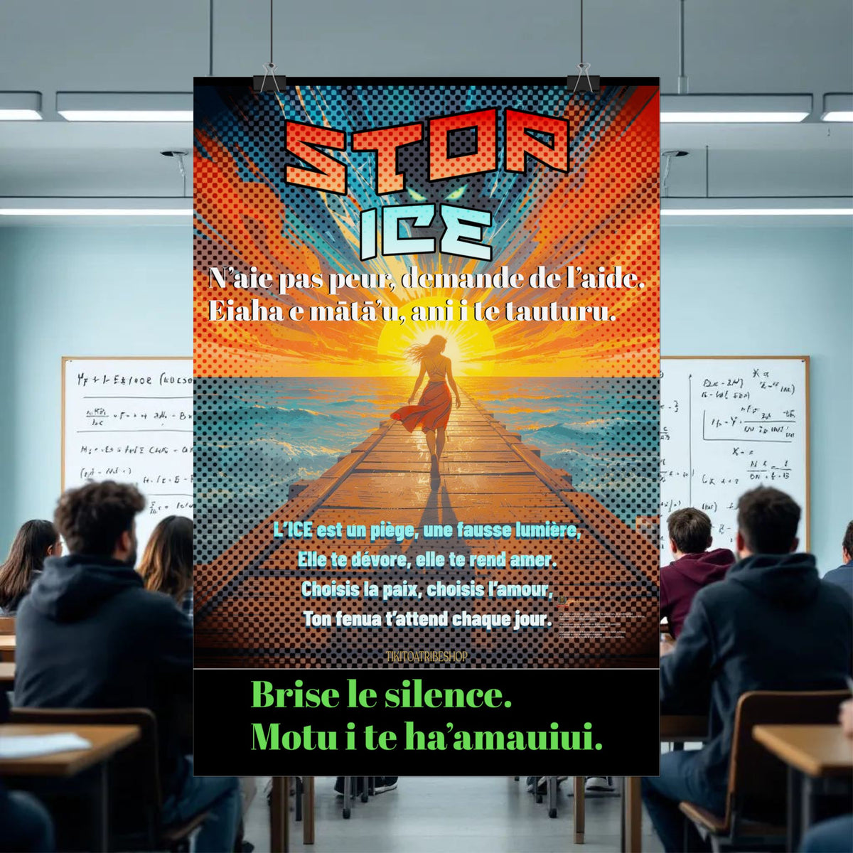 Posters Anti-ICE Polynésie – Affiches de Sensibilisation Contre la Drogue “Paruru i te ora – Brisons les chaînes de l’ICE”