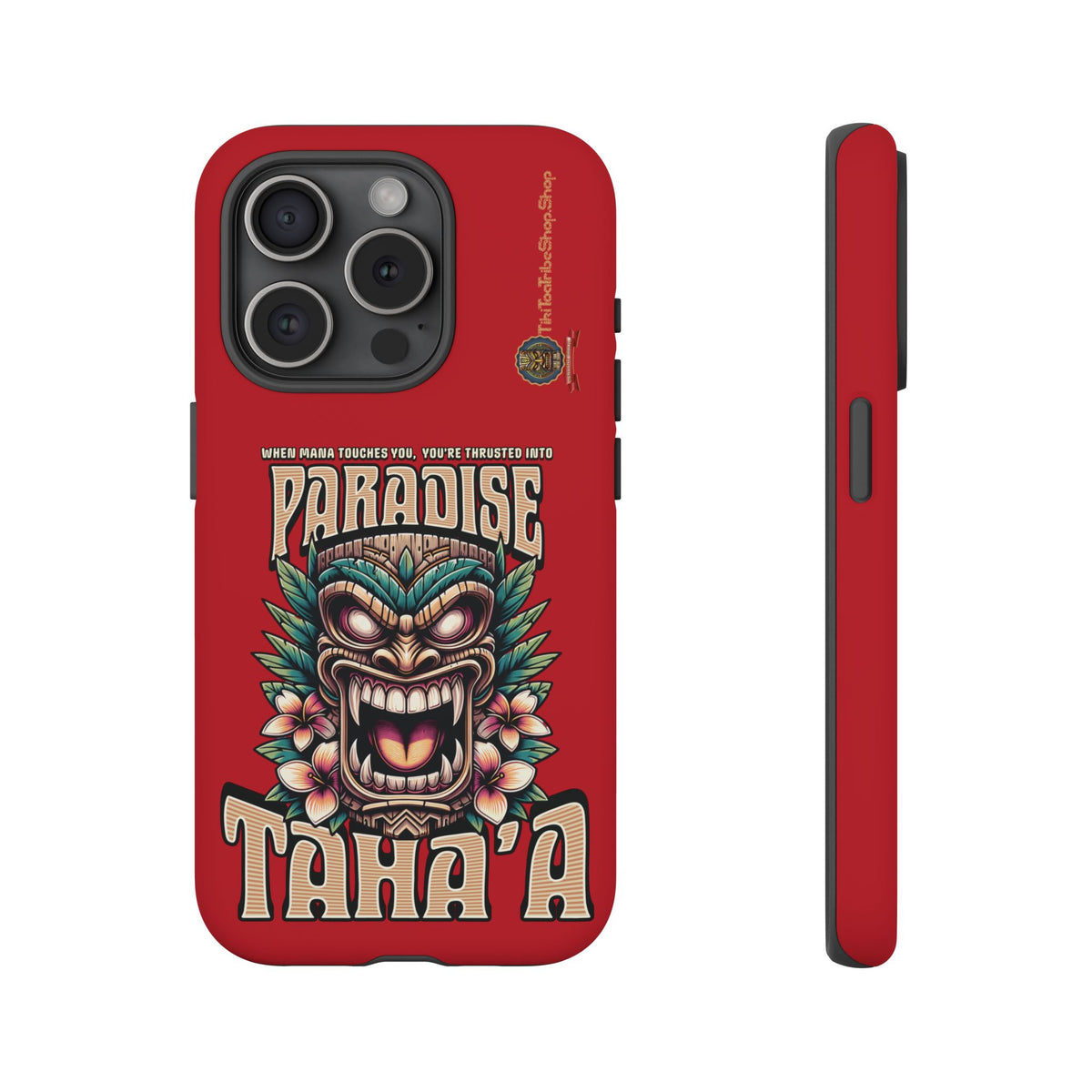 Tahaa – Coque Antichoc Premium « Tiki Féroce » | Design Tribal & Protection Maximale