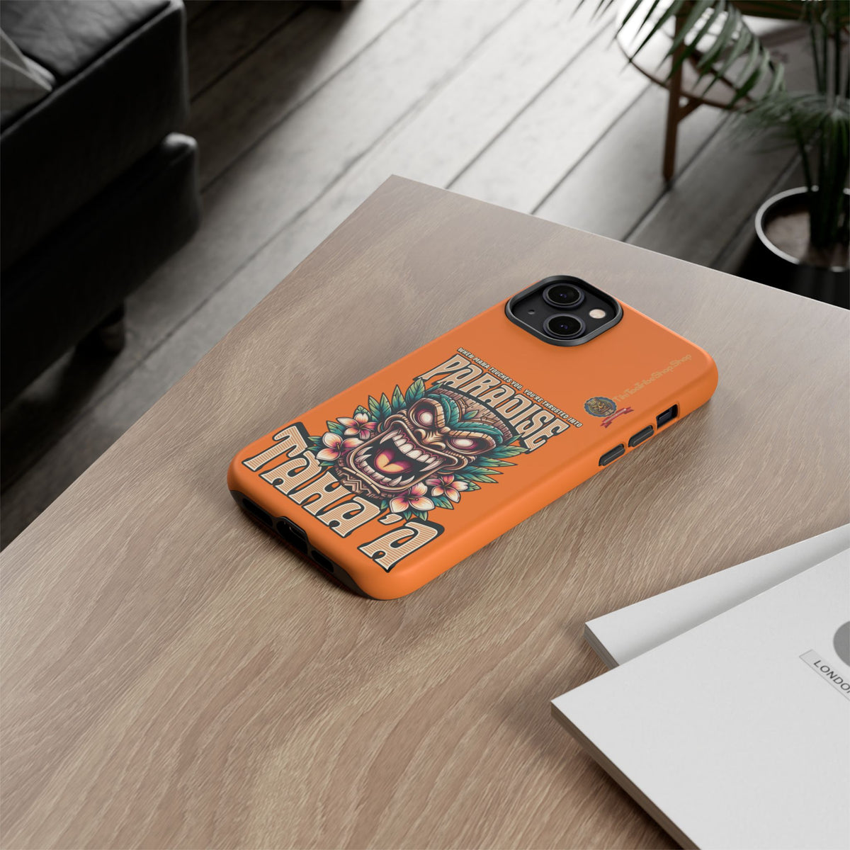 Tahaa – Coque Antichoc Premium « Tiki Féroce » | Design Tribal & Protection Maximale