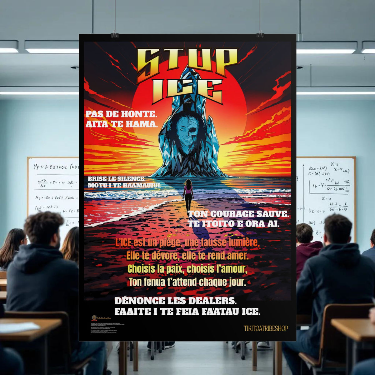 Posters Anti-ICE Polynésie – Affiches de Sensibilisation Contre la Drogue “Paruru i te ora – Brisons les chaînes de l’ICE”
