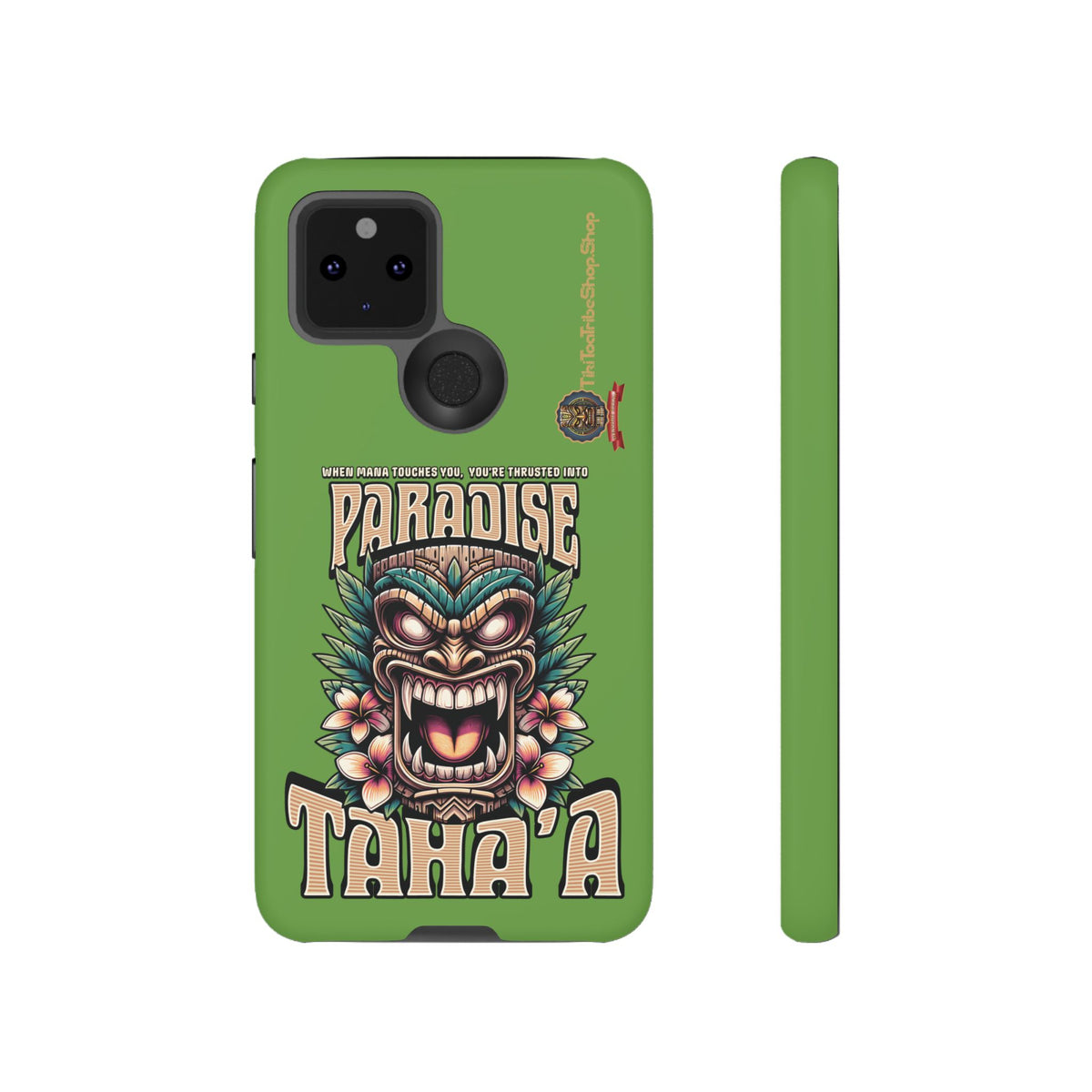 Tahaa – Coque Antichoc Premium « Tiki Féroce » | Design Tribal & Protection Maximale