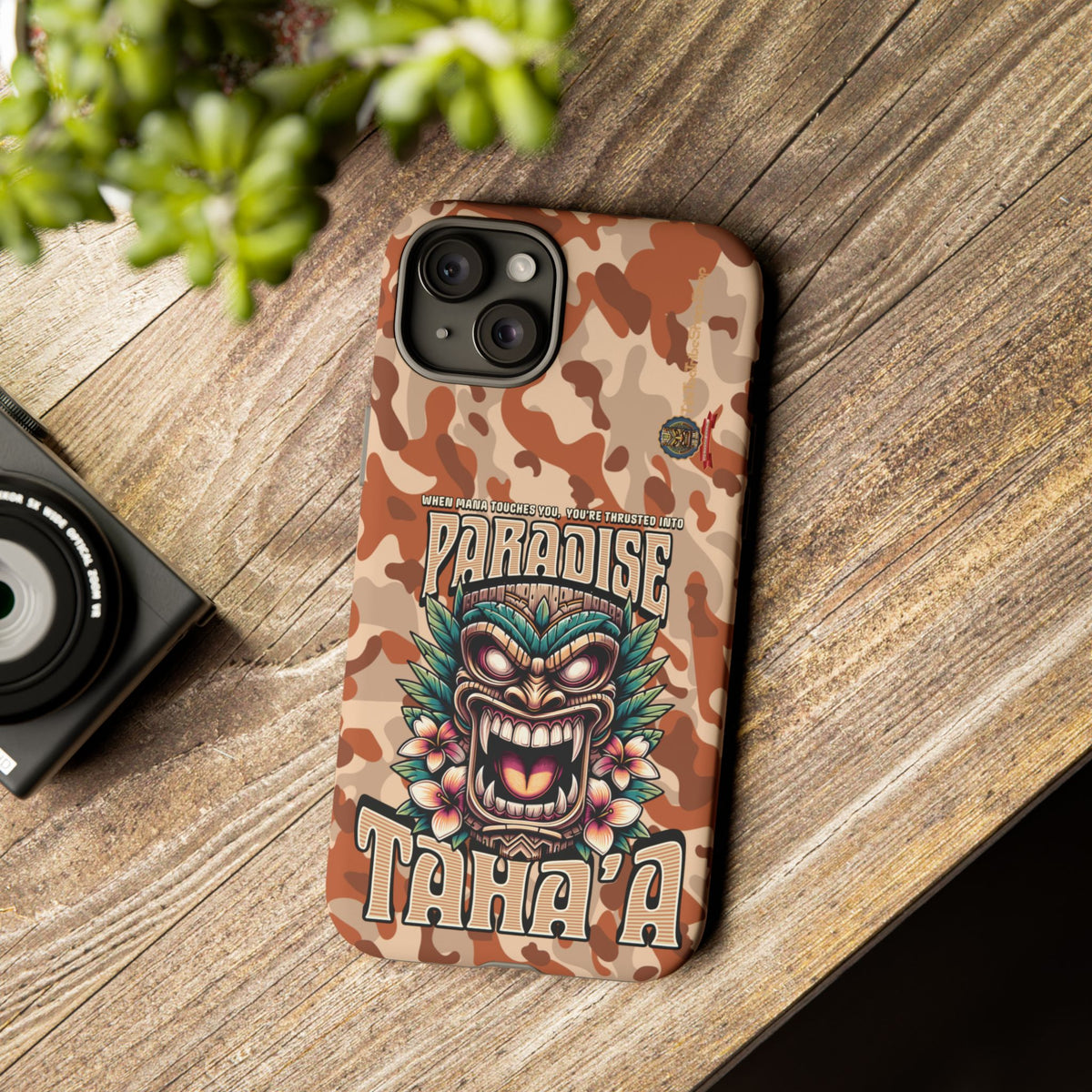 Tahaa – Coque Antichoc Premium « Tiki Féroce » | Design Tribal & Protection Maximale