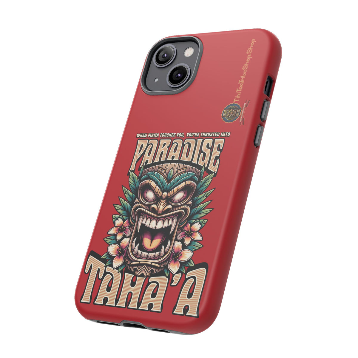 Tahaa – Coque Antichoc Premium « Tiki Féroce » | Design Tribal & Protection Maximale