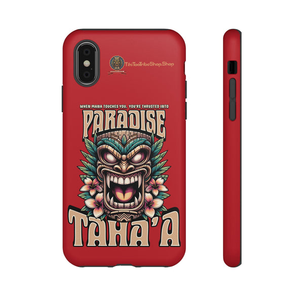 Tahaa – Coque Antichoc Premium « Tiki Féroce » | Design Tribal & Protection Maximale