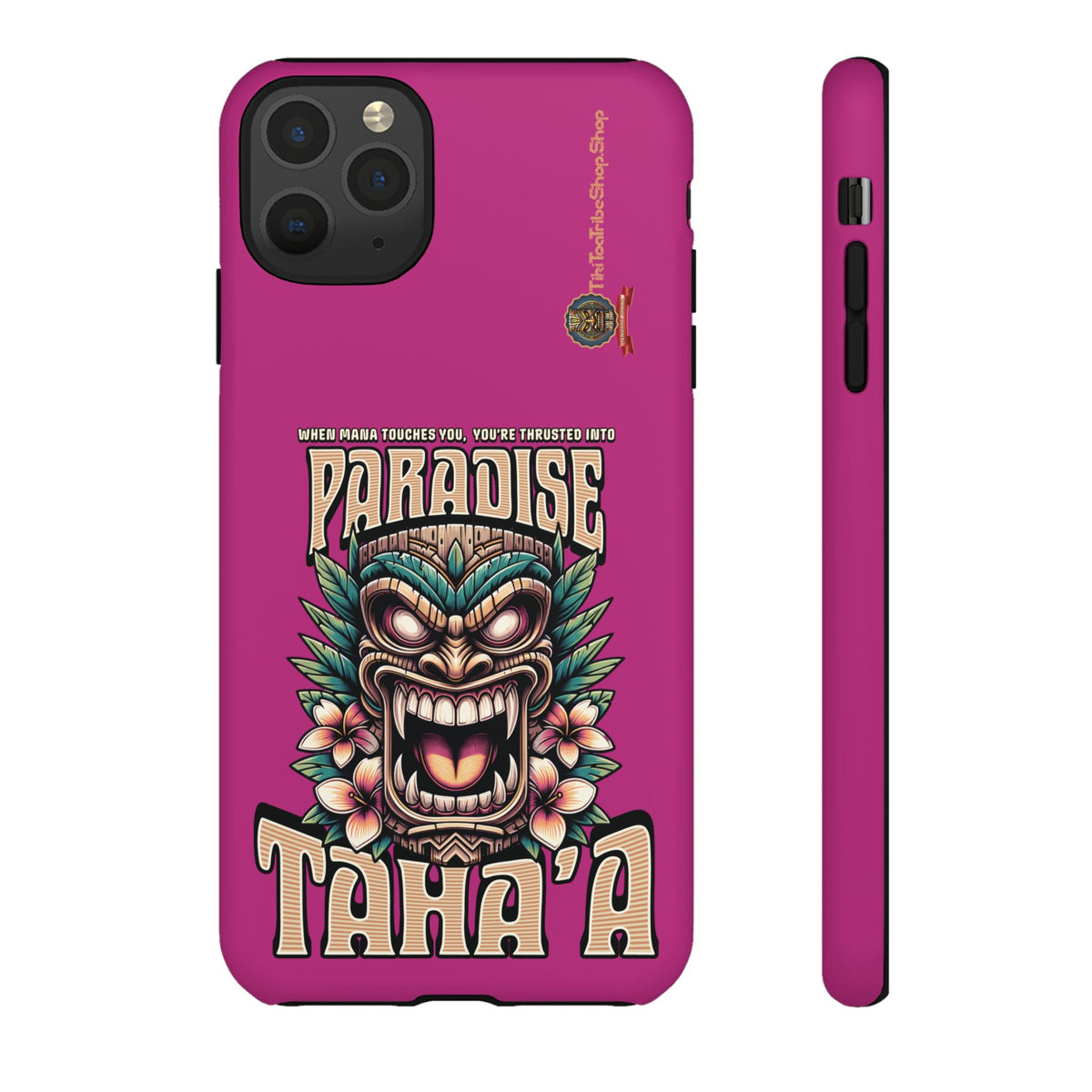 Tahaa – Coque Antichoc Premium « Tiki Féroce » | Design Tribal & Protection Maximale