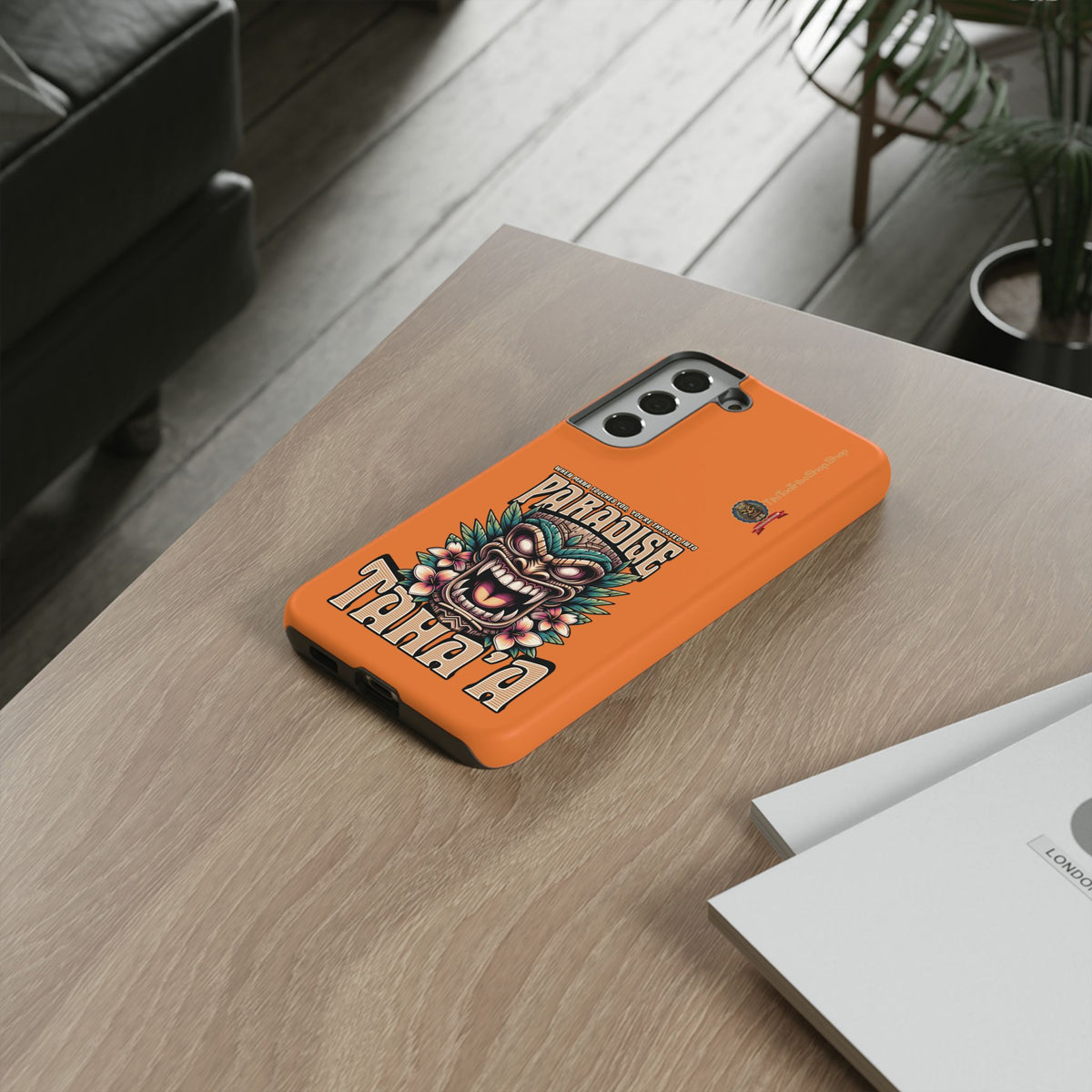 Tahaa – Coque Antichoc Premium « Tiki Féroce » | Design Tribal & Protection Maximale