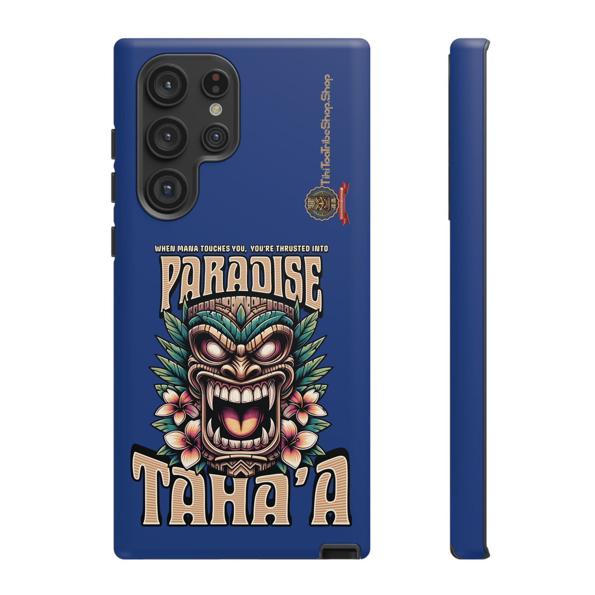 Tahaa – Coque Antichoc Premium « Tiki Féroce » | Design Tribal & Protection Maximale