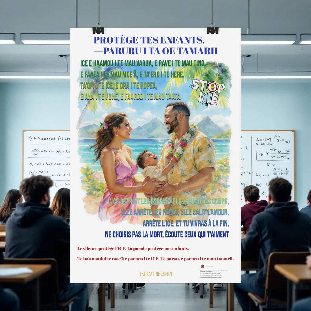 Posters Anti-ICE Polynésie – Affiches de Sensibilisation Contre la Drogue “Paruru i te ora – Brisons les chaînes de l’ICE”