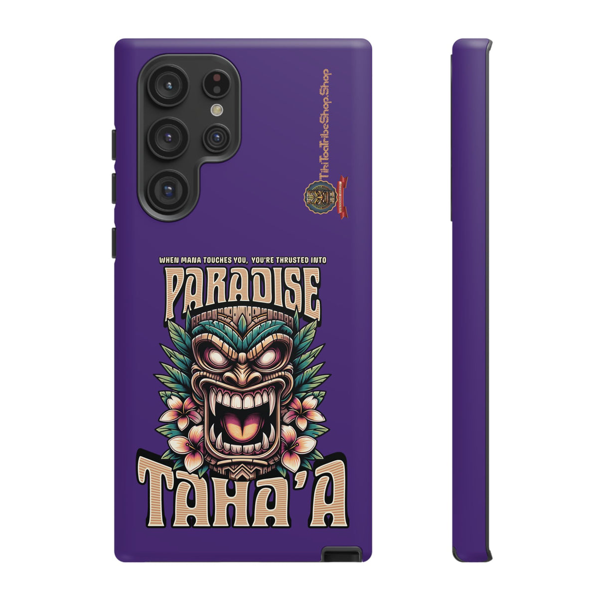 Tahaa – Coque Antichoc Premium « Tiki Féroce » | Design Tribal & Protection Maximale