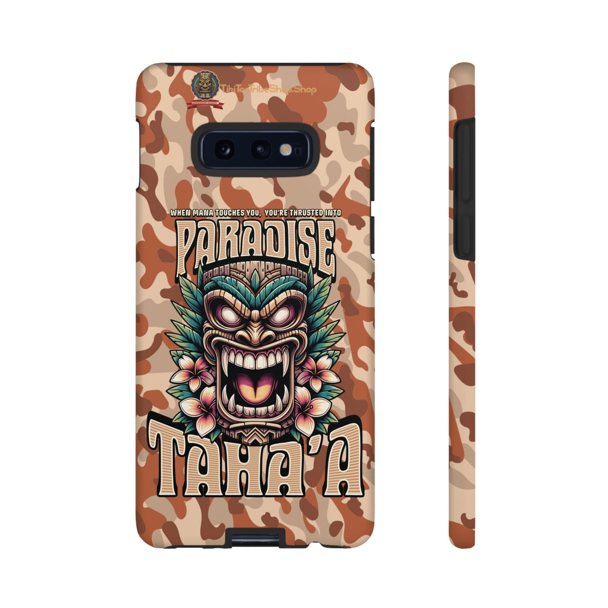 Tahaa – Coque Antichoc Premium « Tiki Féroce » | Design Tribal & Protection Maximale