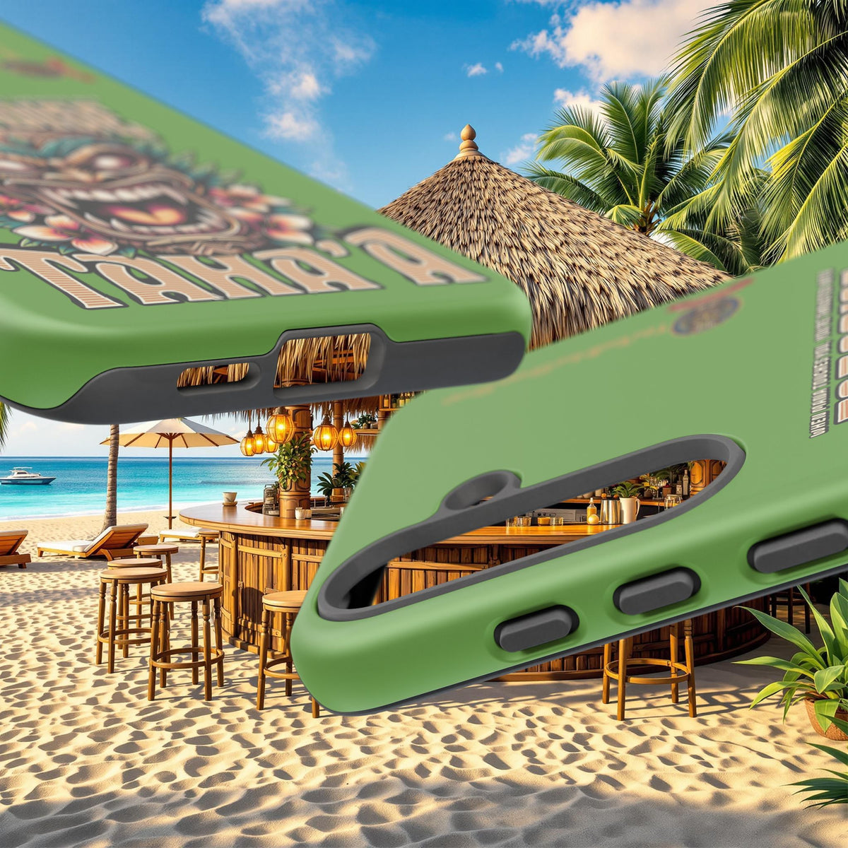 Tahaa – Coque Antichoc Premium « Tiki Féroce » | Design Tribal & Protection Maximale
