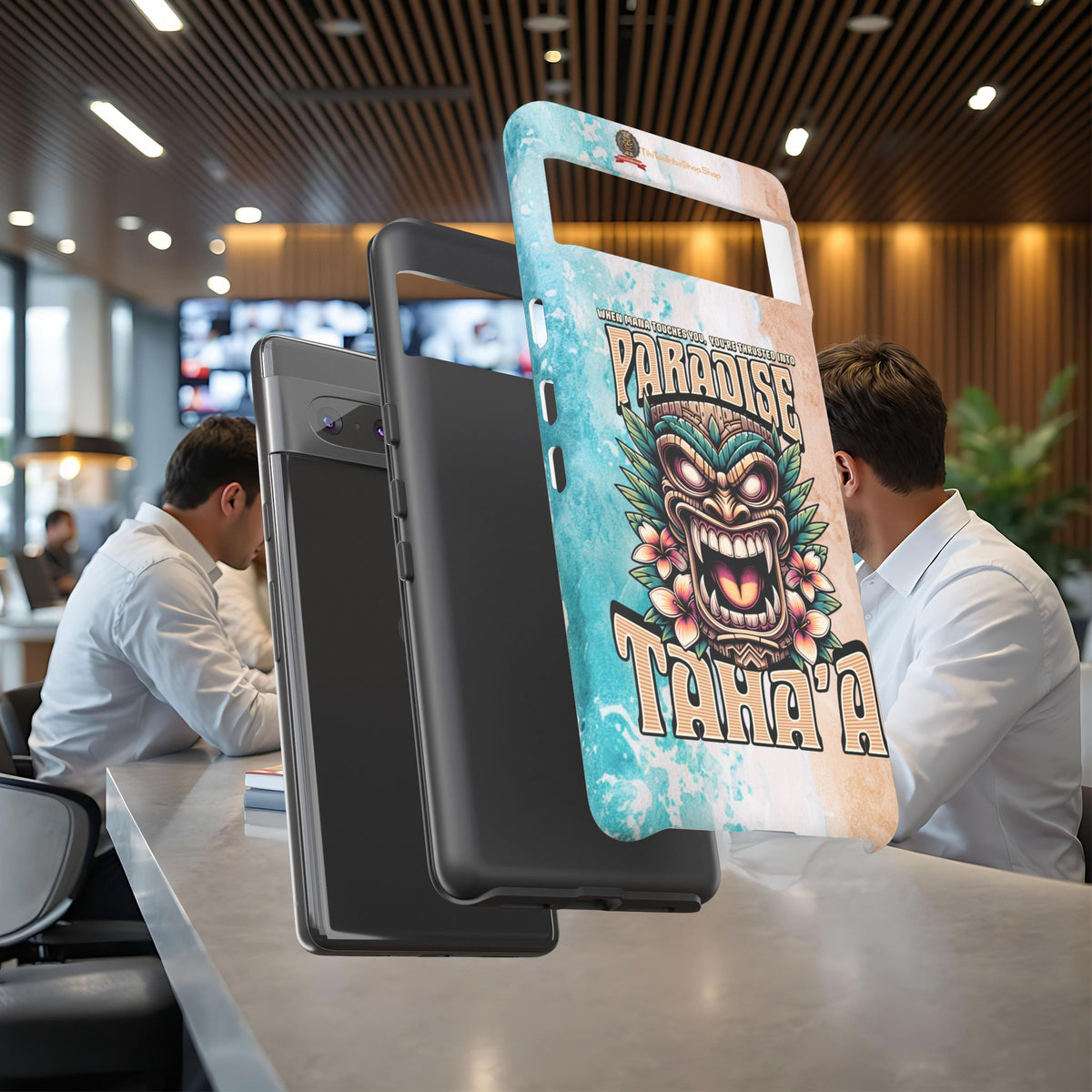 Tahaa – Coque Antichoc Premium « Tiki Féroce » | Design Tribal & Protection Maximale