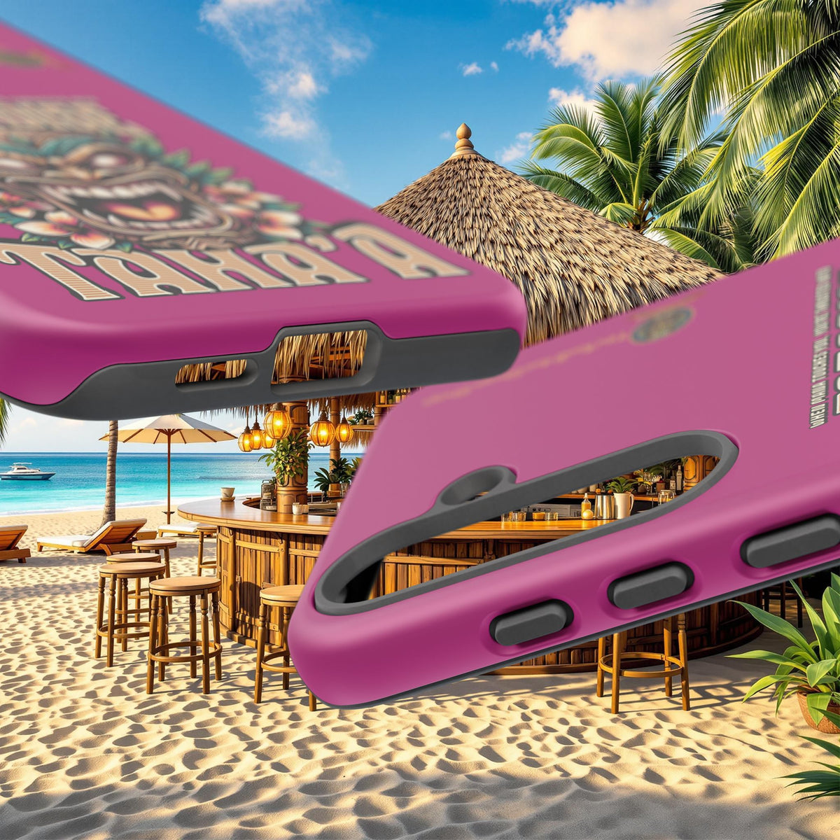 Tahaa – Coque Antichoc Premium « Tiki Féroce » | Design Tribal & Protection Maximale