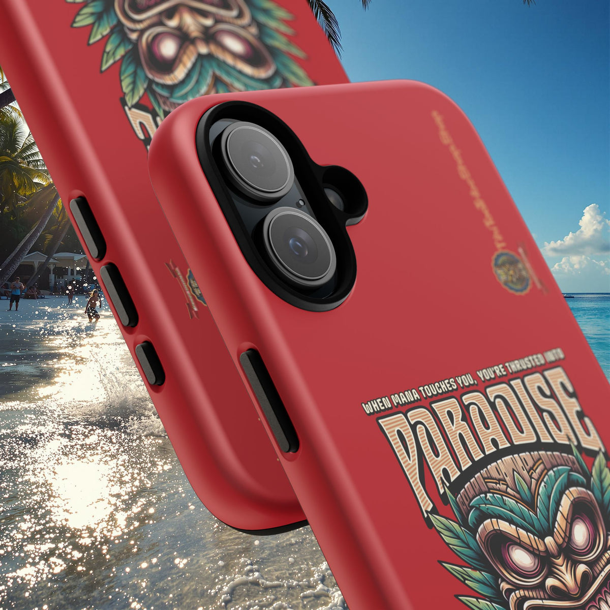 Tahaa – Coque Antichoc Premium « Tiki Féroce » | Design Tribal & Protection Maximale