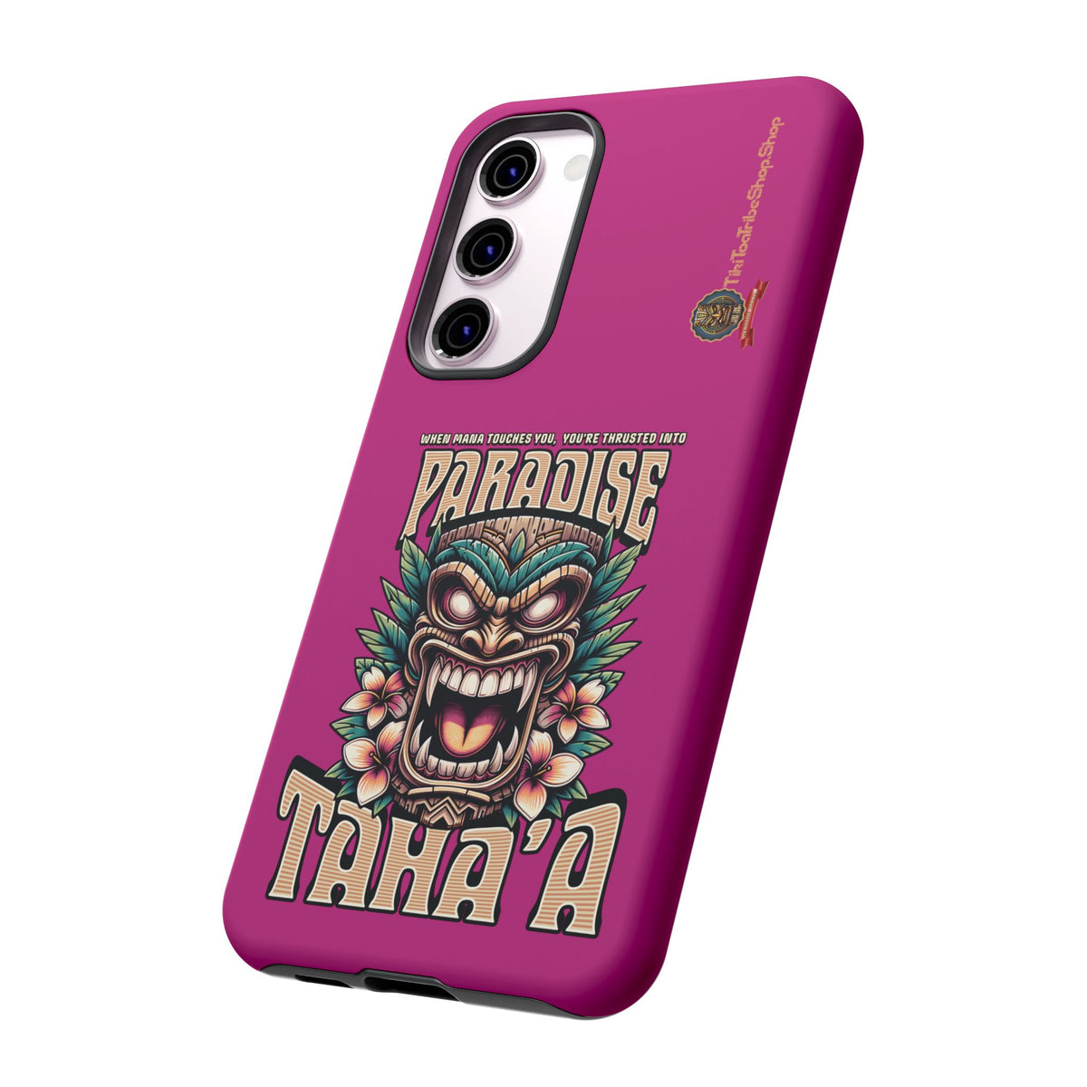 Tahaa – Coque Antichoc Premium « Tiki Féroce » | Design Tribal & Protection Maximale