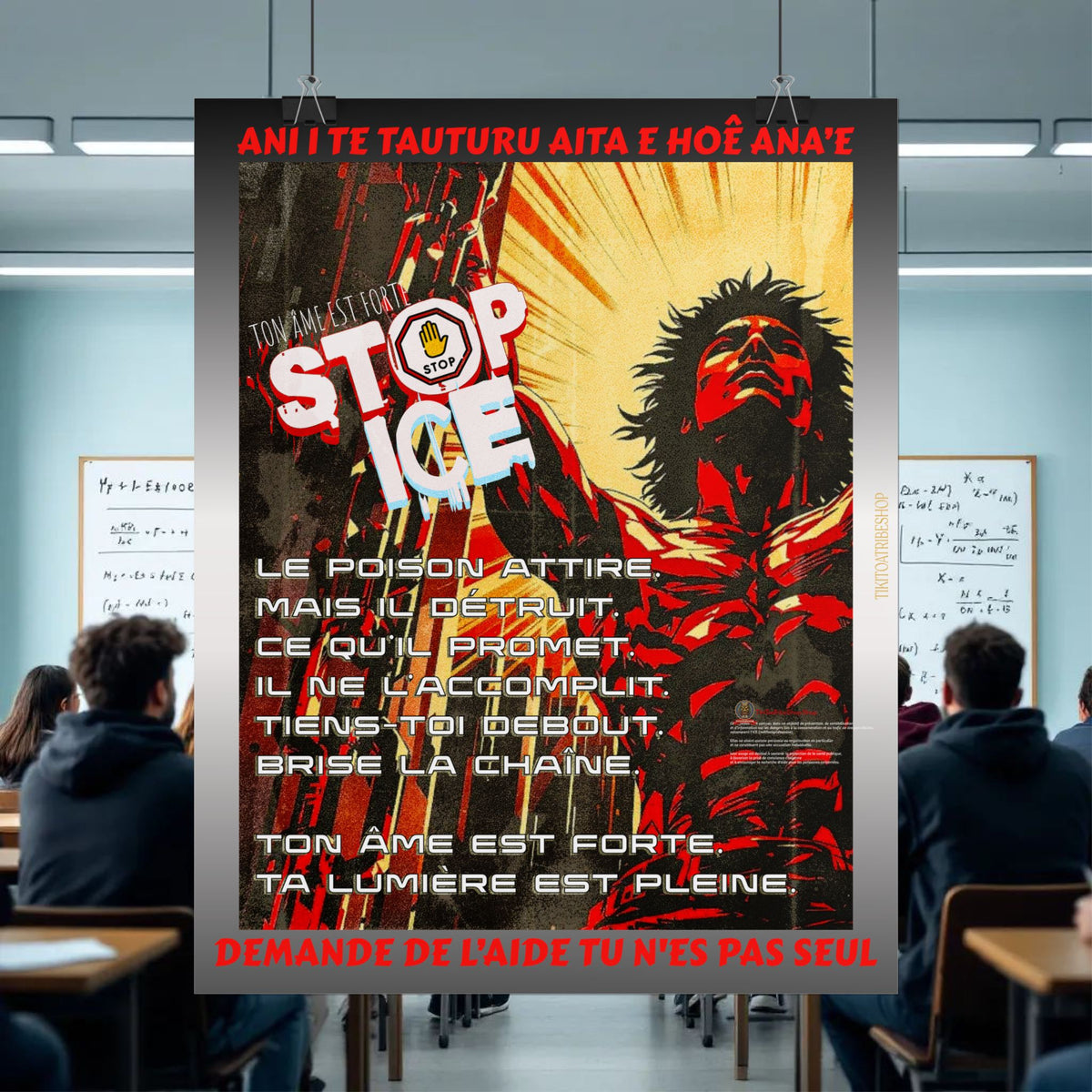 Posters Anti-ICE Polynésie – Affiches de Sensibilisation Contre la Drogue “Paruru i te ora – Brisons les chaînes de l’ICE
