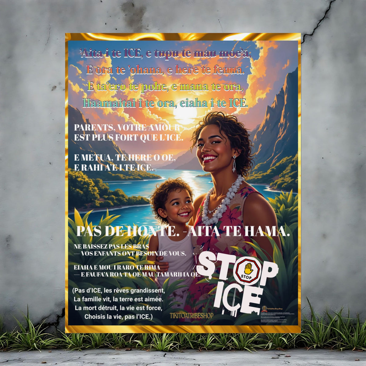 Posters Anti-ICE Polynésie – Affiches de Sensibilisation Contre la Drogue “Paruru i te ora – Brisons les chaînes de l’ICE”