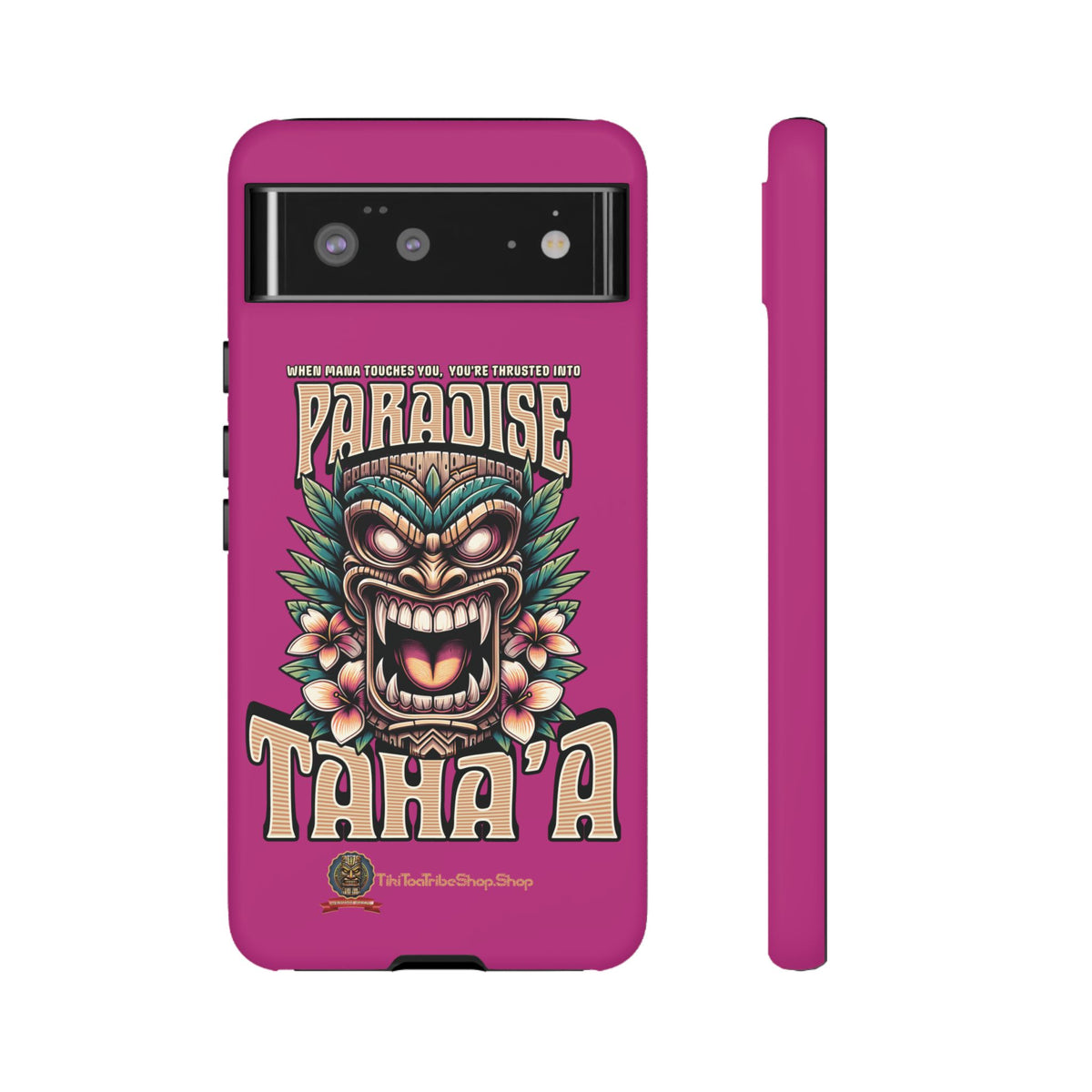 Tahaa – Coque Antichoc Premium « Tiki Féroce » | Design Tribal & Protection Maximale