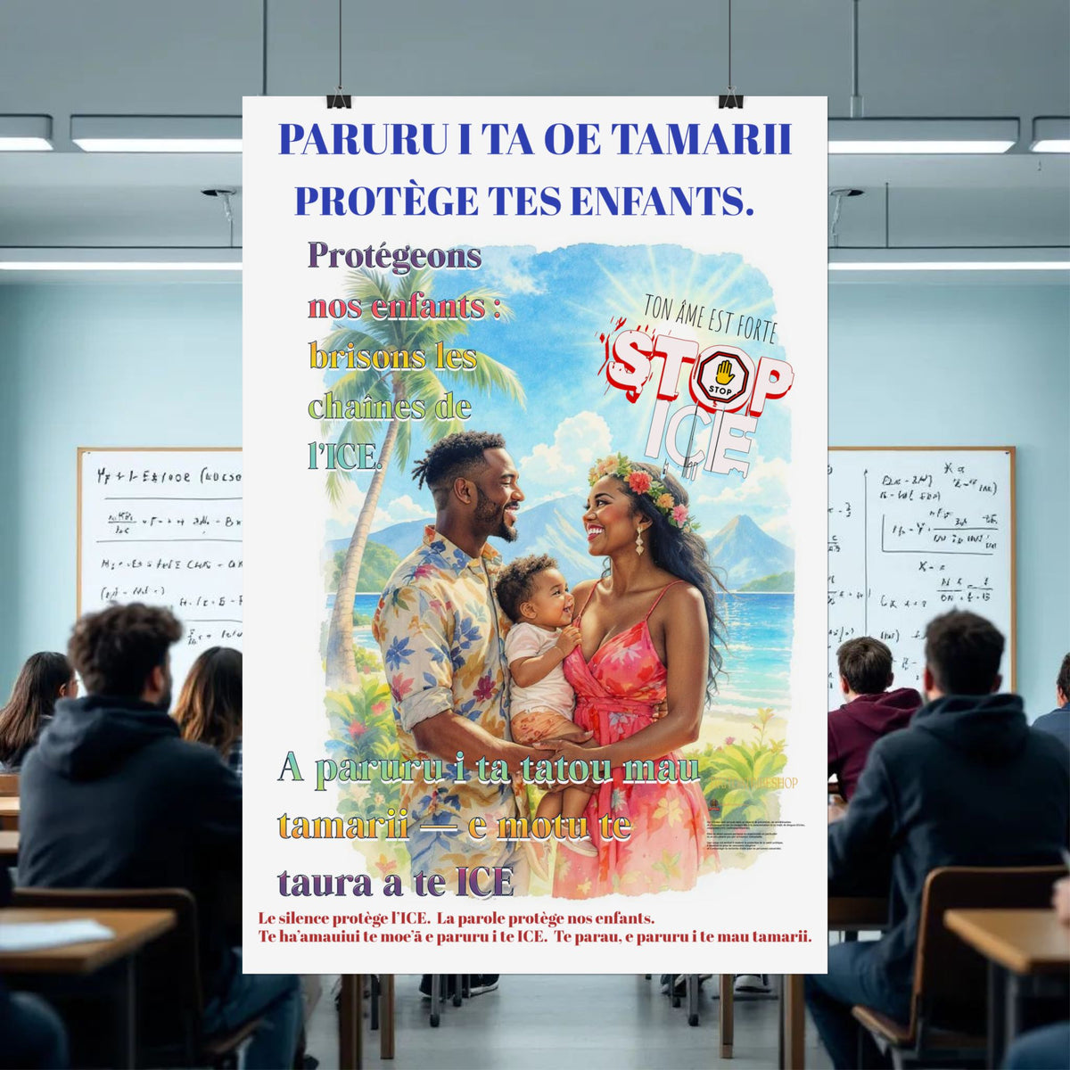 Posters Anti-ICE Polynésie – Affiches de Sensibilisation Contre la Drogue “Paruru i te ora – Brisons les chaînes de l’ICE”