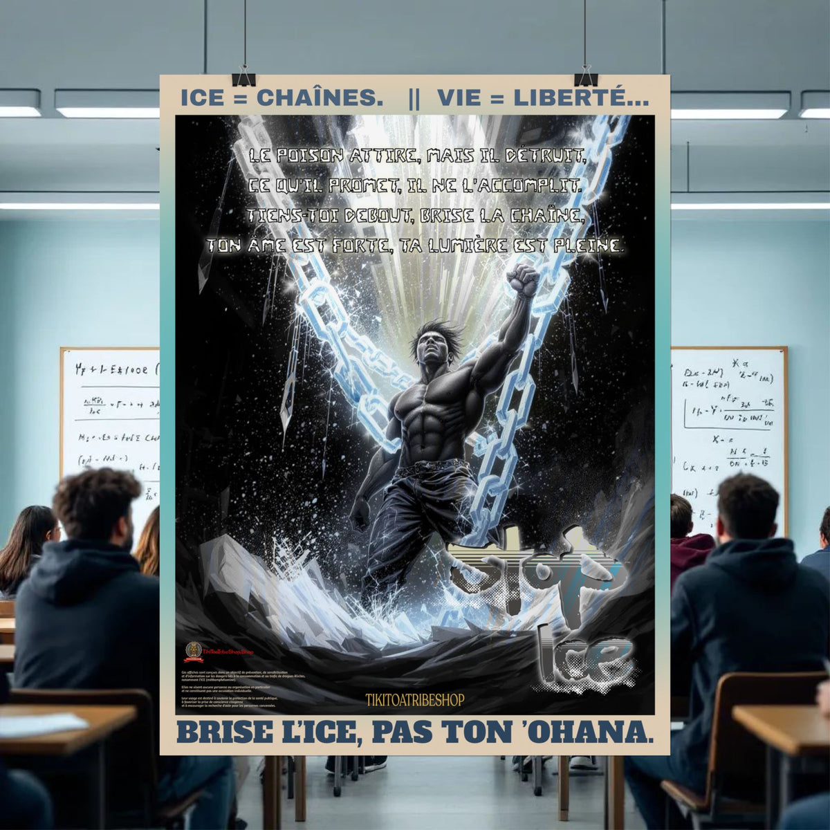 Posters Anti-ICE Polynésie – Affiches de Sensibilisation Contre la Drogue “Paruru i te ora – Brisons les chaînes de l’ICE”