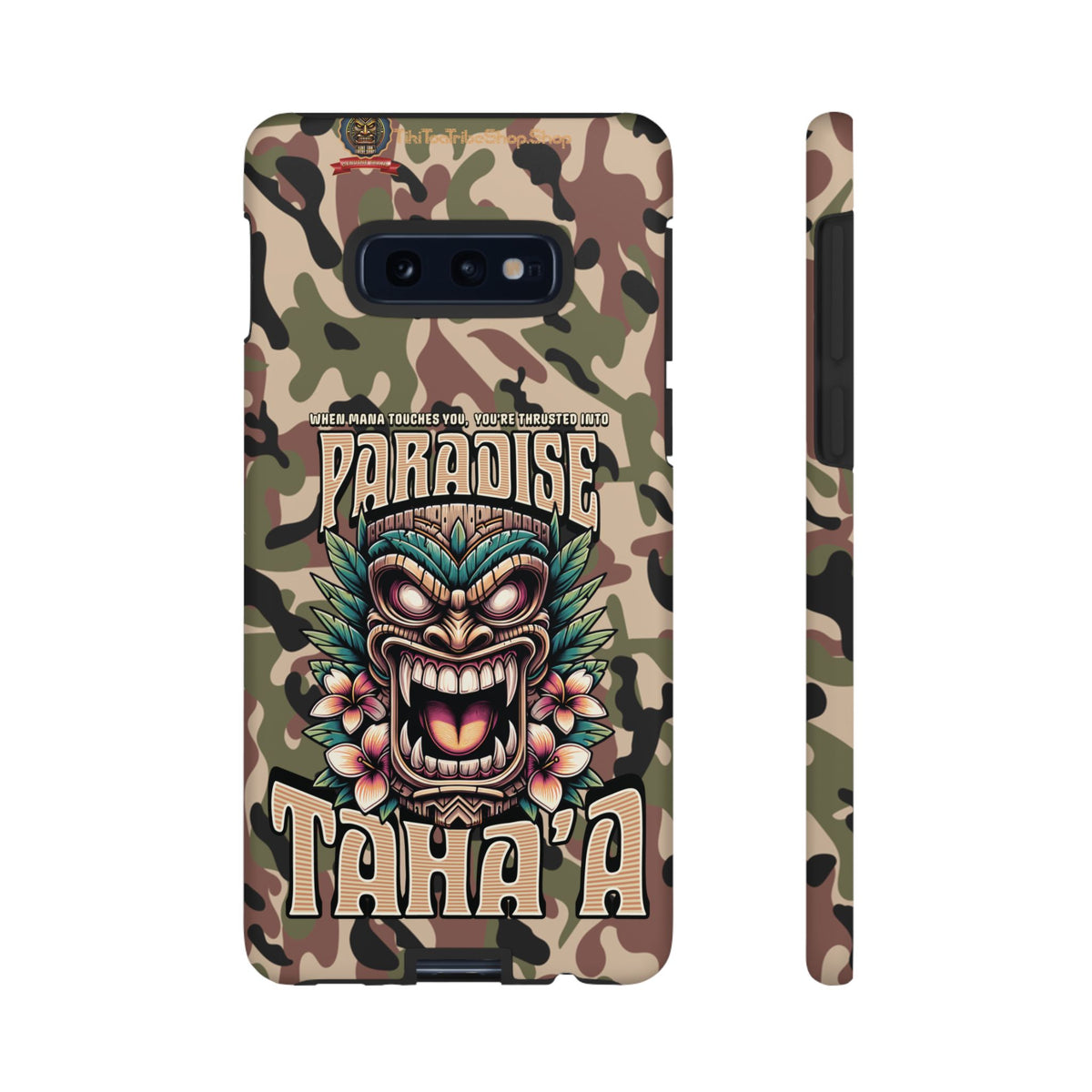 Tahaa – Coque Antichoc Premium « Tiki Féroce » | Design Tribal & Protection Maximale