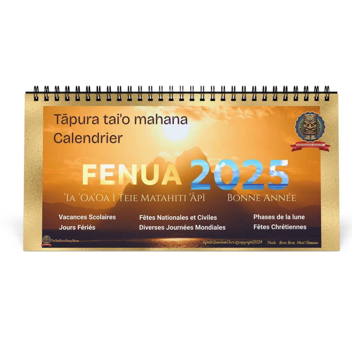 Calendrier de Bureau 2025 Polynésien