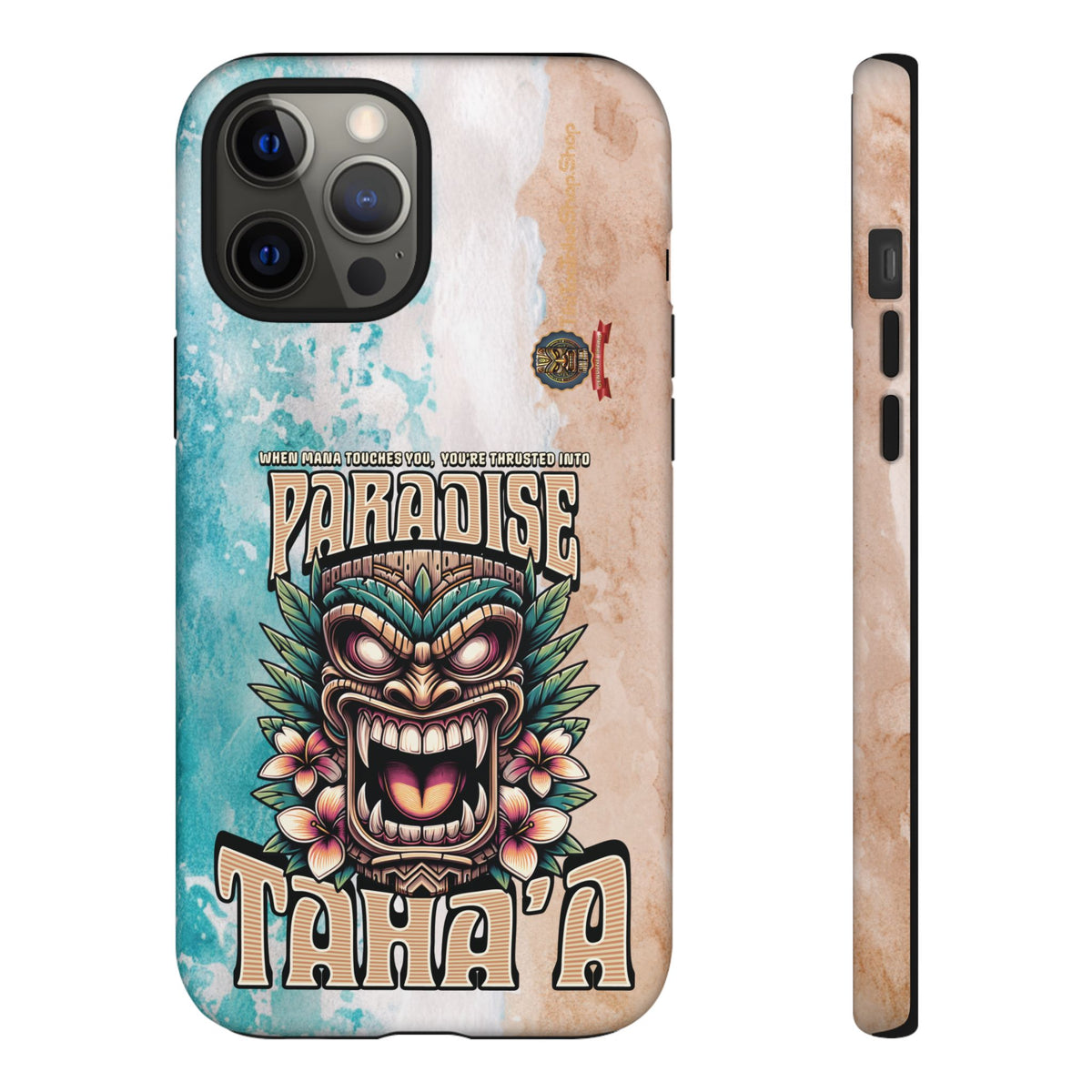 Tahaa – Coque Antichoc Premium « Tiki Féroce » | Design Tribal & Protection Maximale