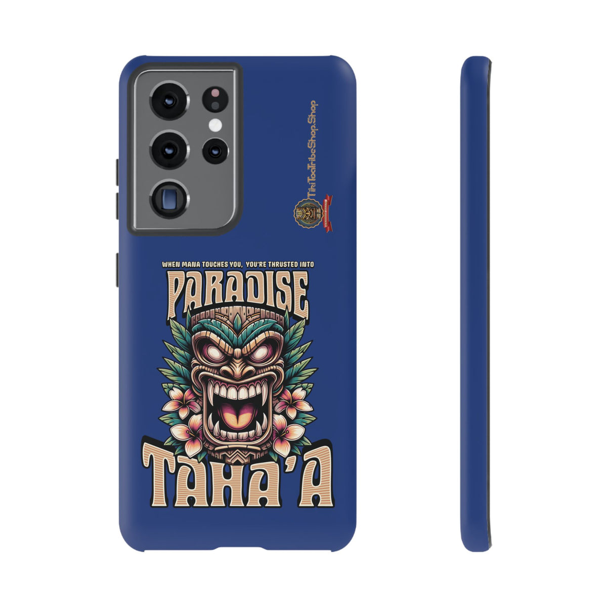 Tahaa – Coque Antichoc Premium « Tiki Féroce » | Design Tribal & Protection Maximale
