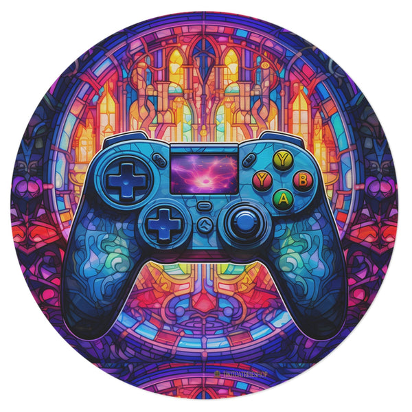 Tapis Rond ou Décoration Murale, Gaming Sacré-Contrôle & Création