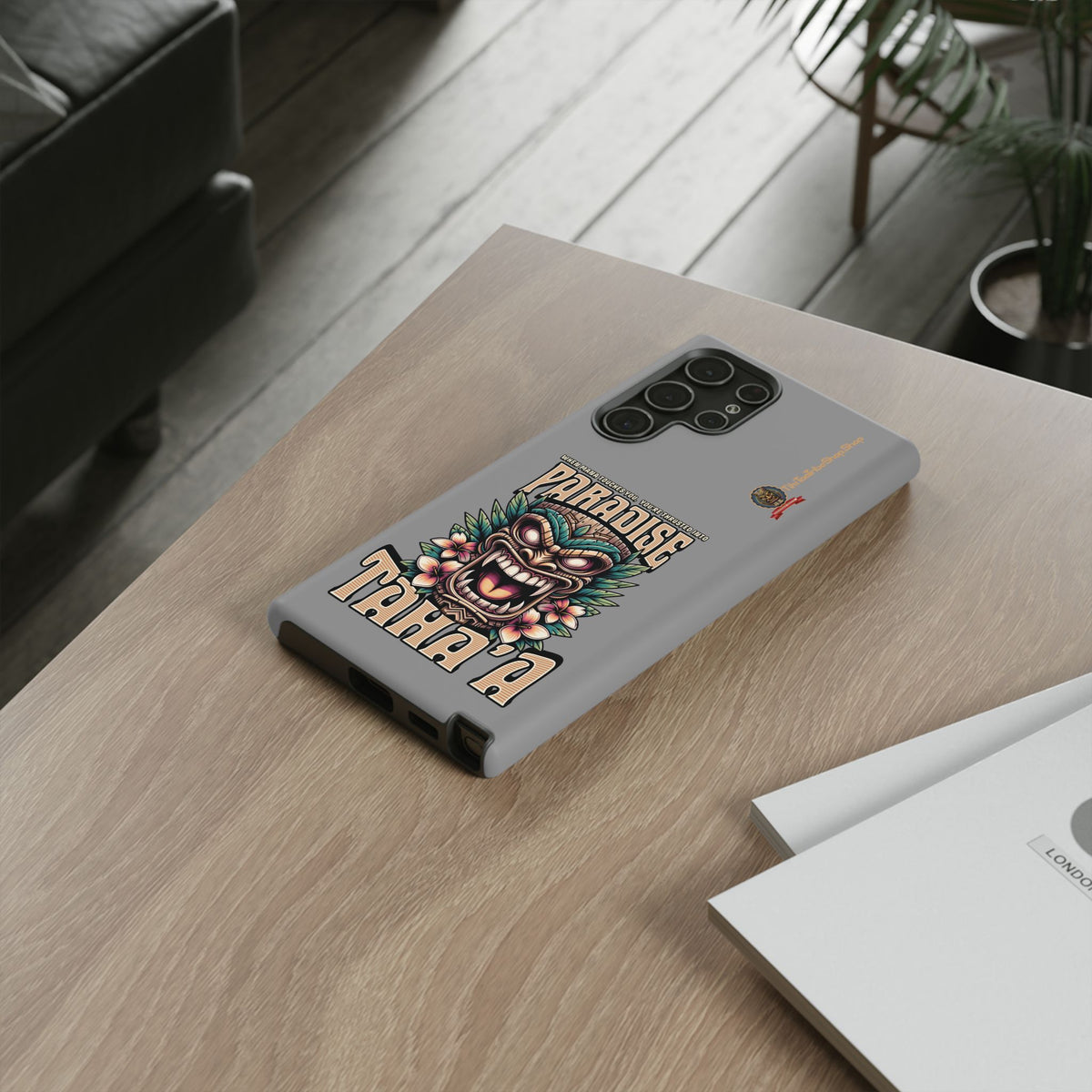 Tahaa – Coque Antichoc Premium « Tiki Féroce » | Design Tribal & Protection Maximale