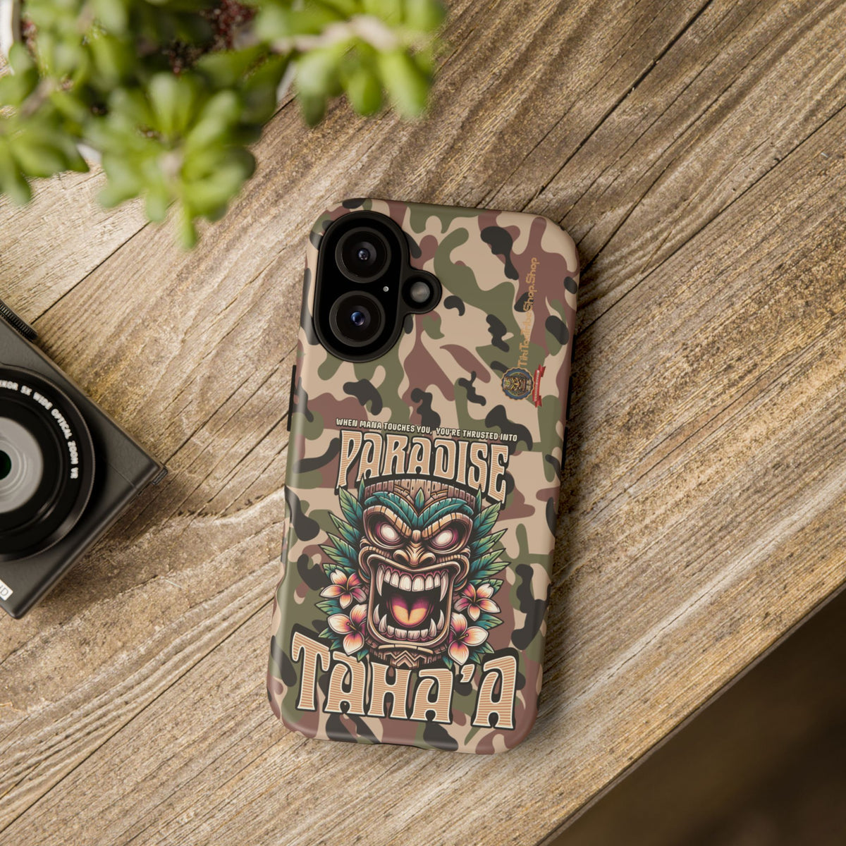 Tahaa – Coque Antichoc Premium « Tiki Féroce » | Design Tribal & Protection Maximale