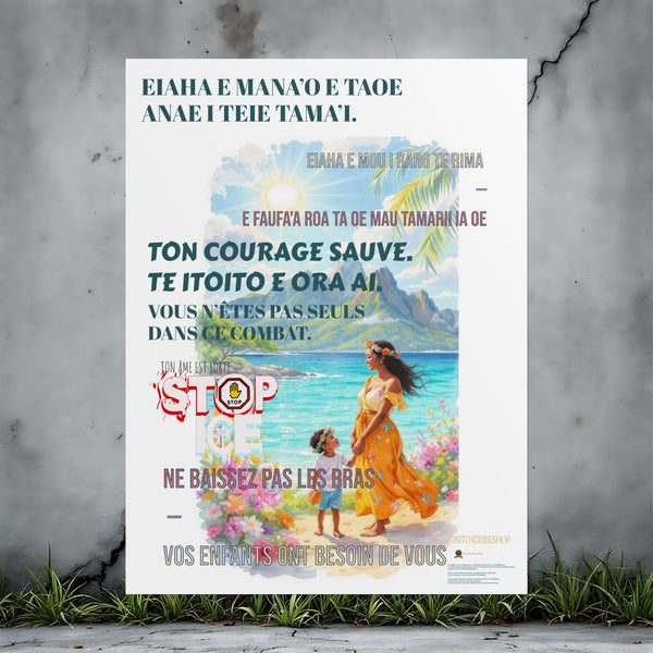Posters Anti-ICE Polynésie – Affiches de Sensibilisation Contre la Drogue “Paruru i te ora – Brisons les chaînes de l’ICE”