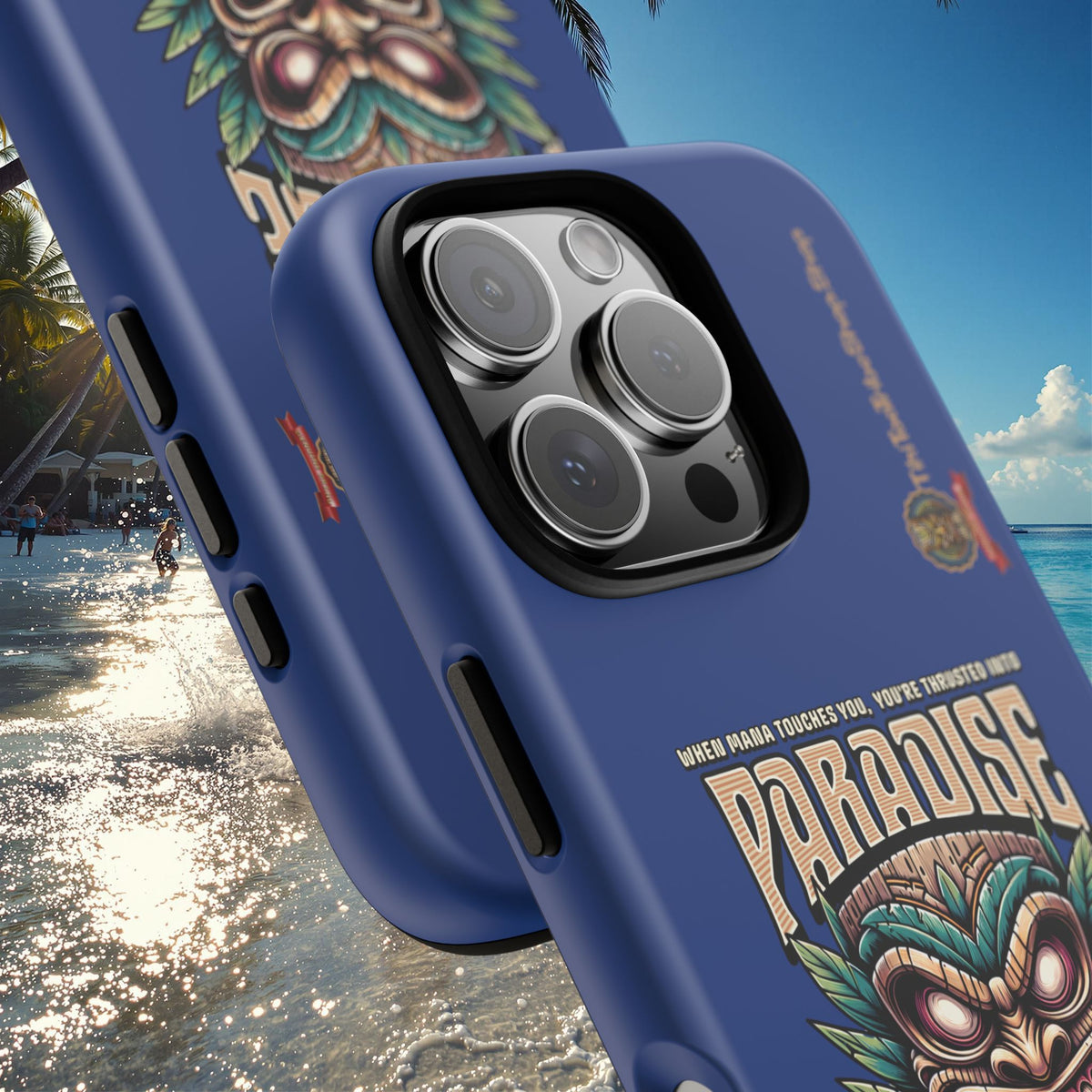 Tahaa – Coque Antichoc Premium « Tiki Féroce » | Design Tribal & Protection Maximale