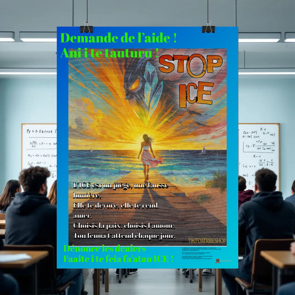 Posters Anti-ICE Polynésie – Affiches de Sensibilisation Contre la Drogue “Paruru i te ora – Brisons les chaînes de l’ICE”